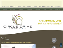 Tablet Screenshot of circledrivedental.com